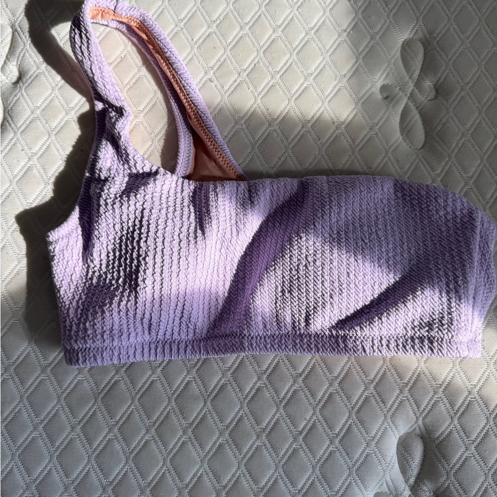 J Crew Lavender Textured Swim top